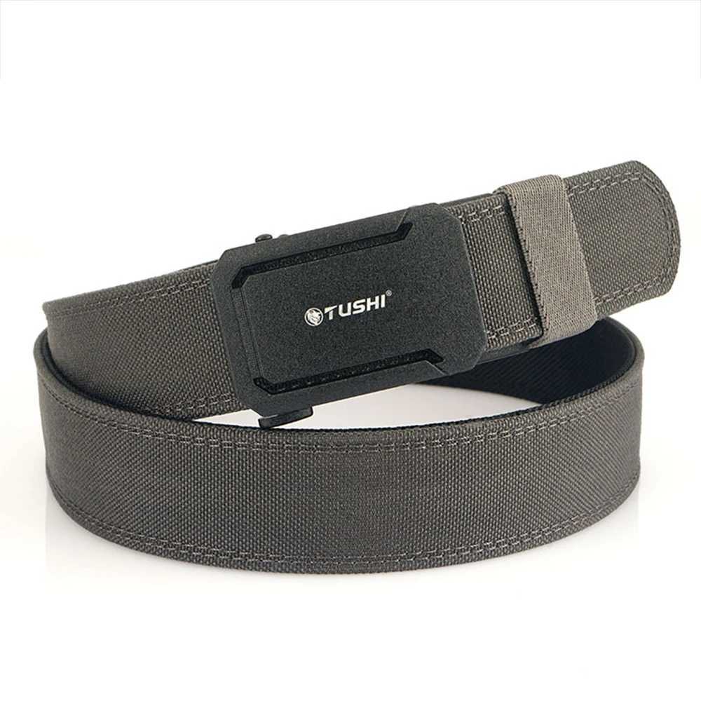 Cinture TUSHI 140CM Cintura militare da uomo Robusta nylon Fibbia automatica in metallo Cintura di polizia Tattica Outdoor Girl IPSC Accessori Q240401