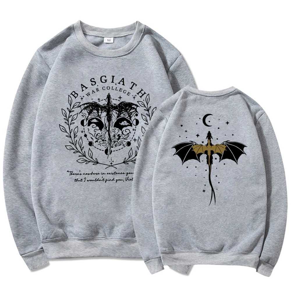 Hoodies Sweatshirts Dames Basgiath War College Sweatshirt Fourth Wing Dubbelzijdige trui Dames Grafisch Bookish Vintage Pullovers Top 240401