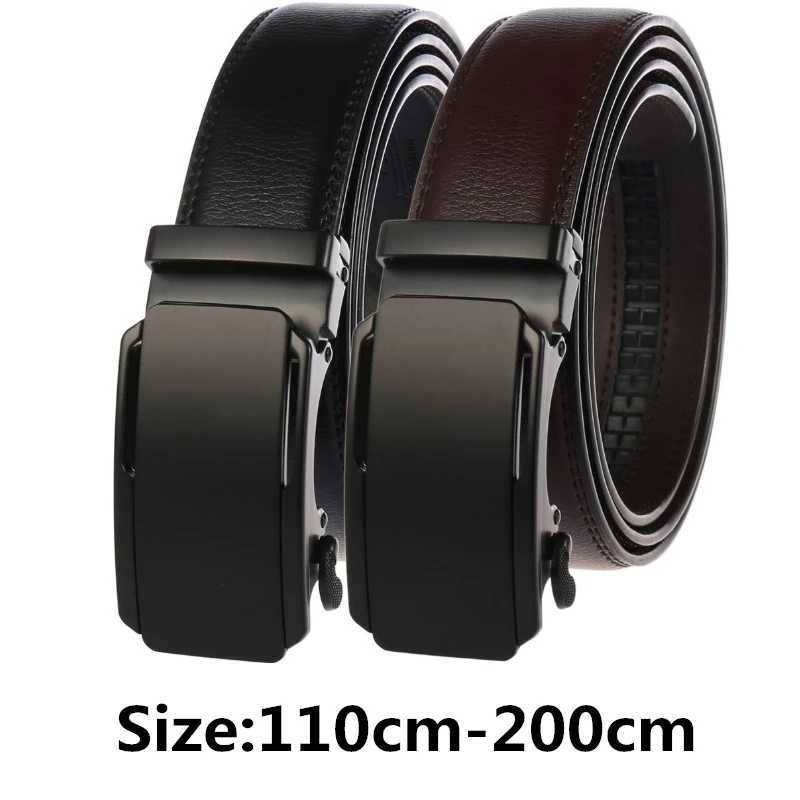 Belts Plus Length Mens Belt Black and Brown Mens Large Size 110cm -200cm Cinturon Q240401