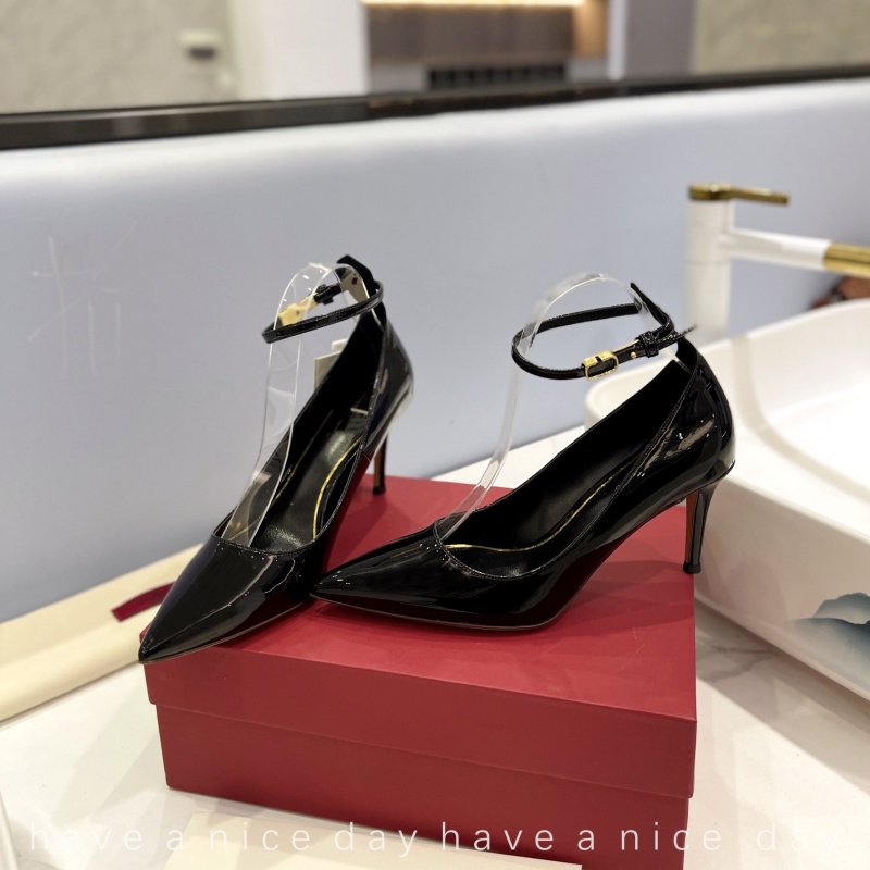Women pumps summer genuine leather 8cm/4cm high heels sandals party prom shoes fashion luxury mirror quality dress shoes sexy wedding shoes with box
