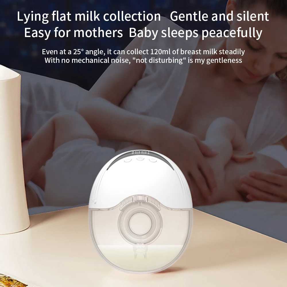 Breast Pad Wearable Breast Pump Hands Free Electric Breast Pumps Comfort Milk Collector Lätt med LED Display 4 Mod 12 Nivåer 240330