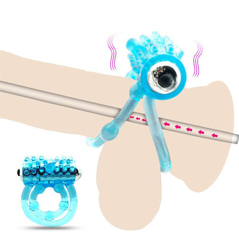 부드러운 음경 수탉 반지 진동기 음핵 자극 마사지 남성용 성 장난감 지연 사정 커플 게임 성인 제품