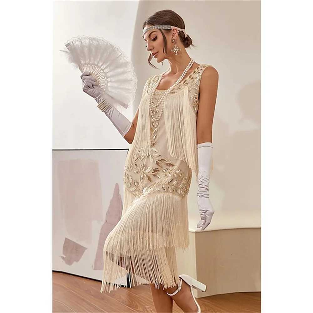 Urban Sexy Dresses Vintage 20s 1920s Dress Outfits The Great Gatsby Womes Sequins Tassel Fringe Evening yq240330