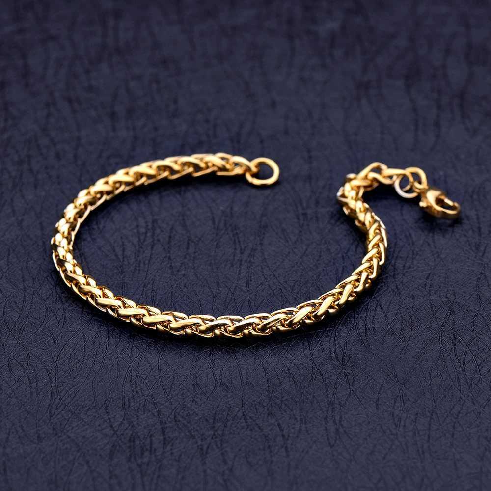 Catena 2020 Nuovo acciaio inossidabile Golden Dragon Bone Bracciale a catena Gioielli di moda Uomo e donna Matrimonio Compleanno Festa Regalo 4/5 / 6MM Q240401