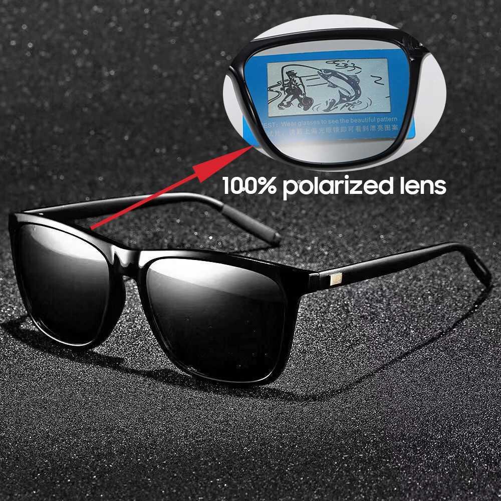 サングラスVivibee Luxury Square Polarized Sunglasses Men Driving Blue Mirror Lens Classic Unisex Sun Glasses 2024 Trends Women Shades 240401