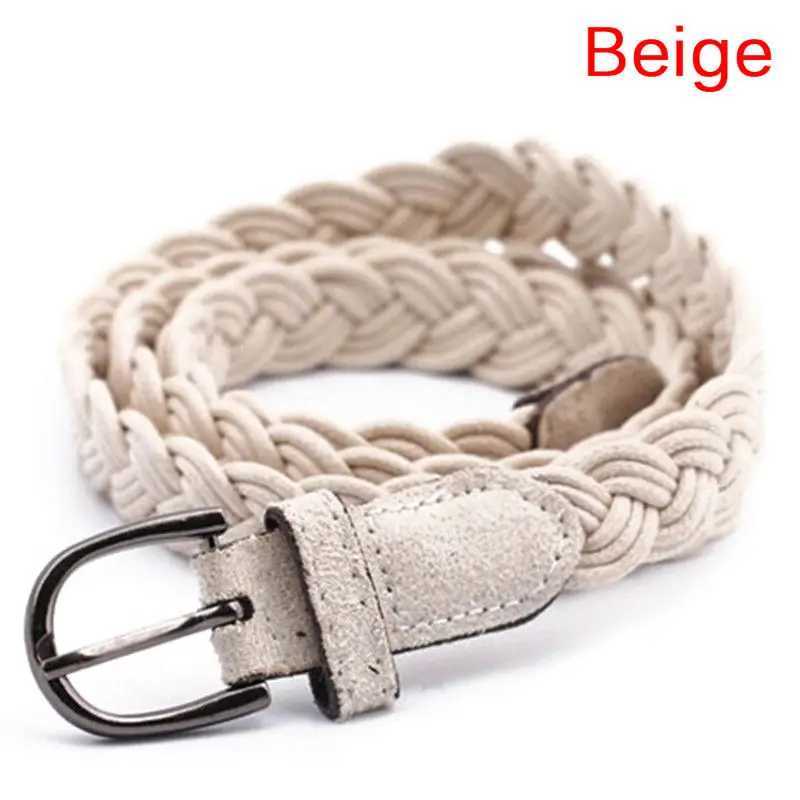 Belts Womens brown white woven belt with hemp rope woven belt Womens clothing belt Q240401