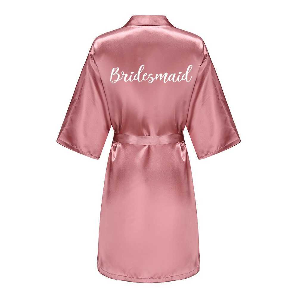 NR19 Sexy Pyjamas Wedding Bride Bridesmaid Robe Dressing Gown Sexy Women Bathrobe Nightgown Short Sleepwear Casual Flower Kimono Geisha M L XL 2404101