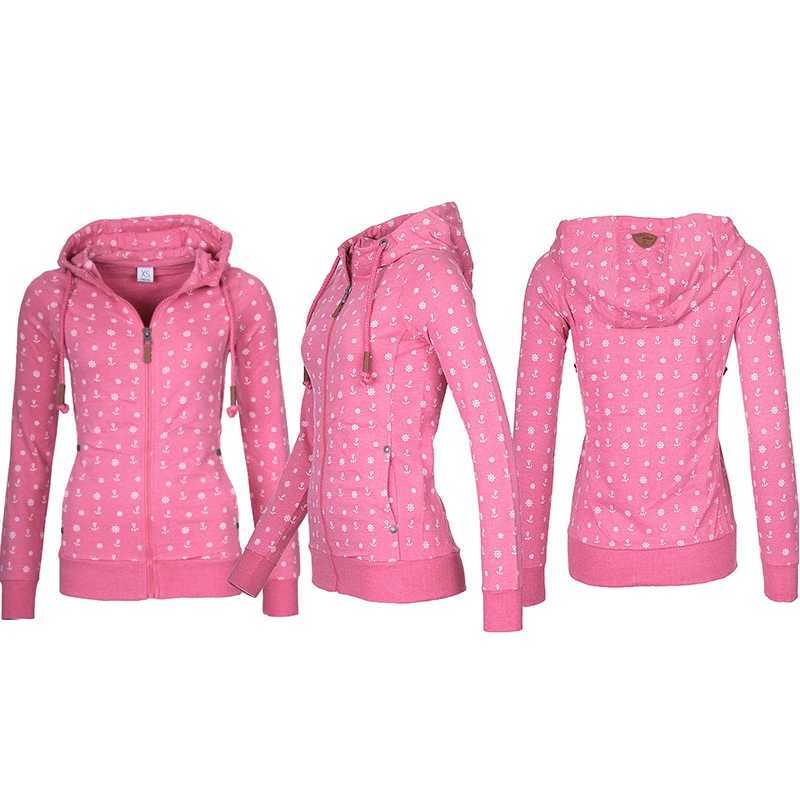 Sweats à capuche pour femmes Sweats S-5XL Femmes Casual Manches Longues Zip Up Sweats À Capuche Imprimé Lâche Cordon Sweats À Capuche avec Poches 240401