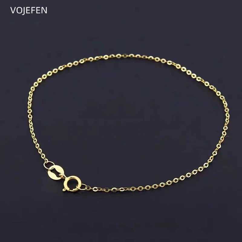 Łańcuch VoJefen Women Luksusowy ręcznie robiony marka biżuterii 18K True Gold New in Mothers and Childrens Girls Bransoletka Moda Q240401