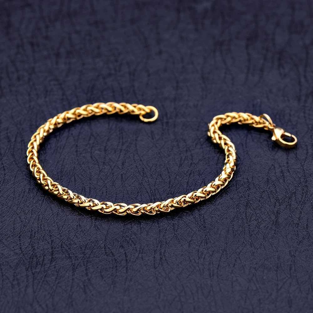 Catena 2020 Nuovo acciaio inossidabile Golden Dragon Bone Bracciale a catena Gioielli di moda Uomo e donna Matrimonio Compleanno Festa Regalo 4/5 / 6MM Q240401