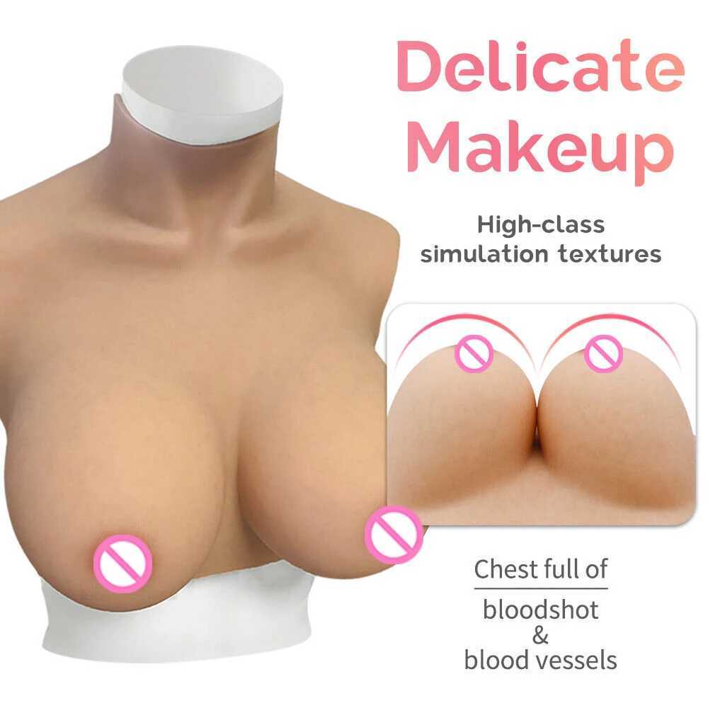 Накладка на грудь Трансвестит Силиконовые формы груди Надувные реалистичные искусственные груди Искусственная огромная грудь регулируемого размера для косплея Drag Queen 240330