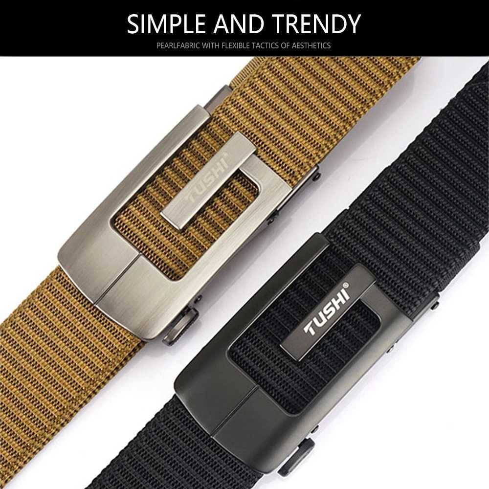 Belts Home>Product Center>TUSHI Mens Luxury Automatic Buckle High Quality Mens Business Work Belt Nylon Casual Belt Sports Quick Drying Belt Q240401