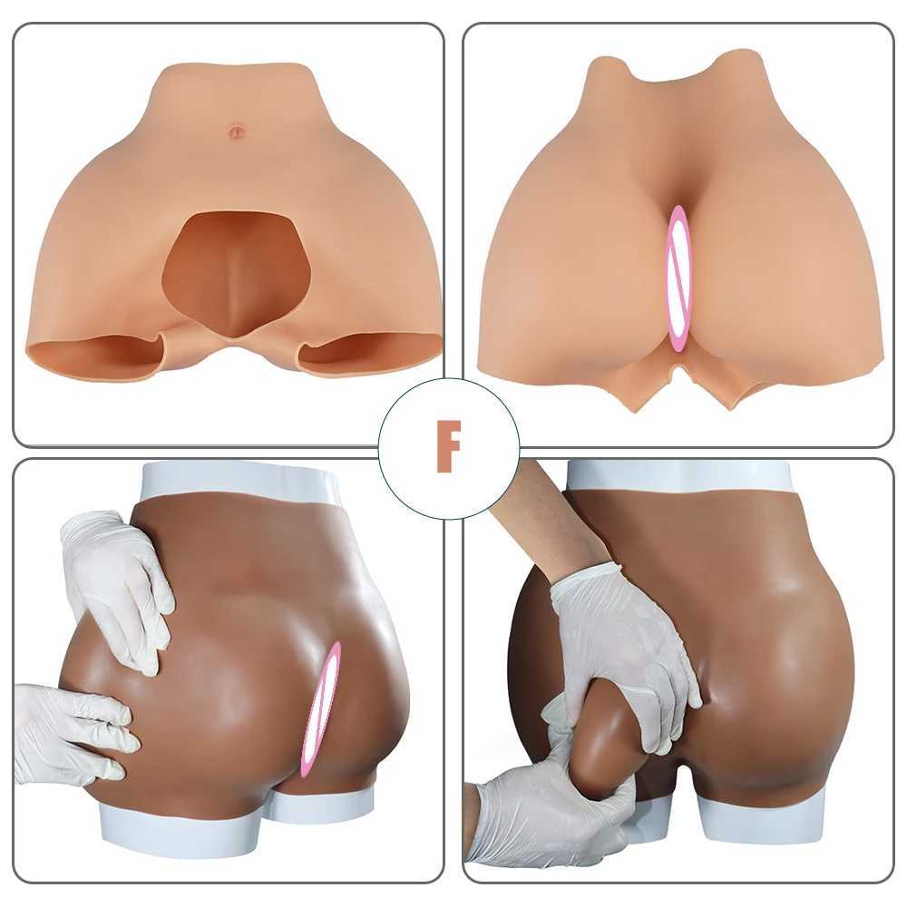 Almofada de peito tamanho livre silicone bunda falsa com quadris grandes e quadril para mulheres africanas sexy macio elástico realista forma natural bum 240330