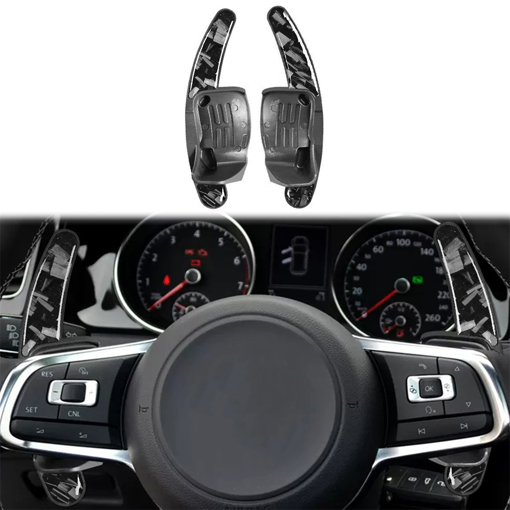 For Volkswagen Golf 6 GTI Scirocco R20 Tiguan CC Carbon Fiber ABS Steering Wheel Paddle Shifters Interior Modification Accessories