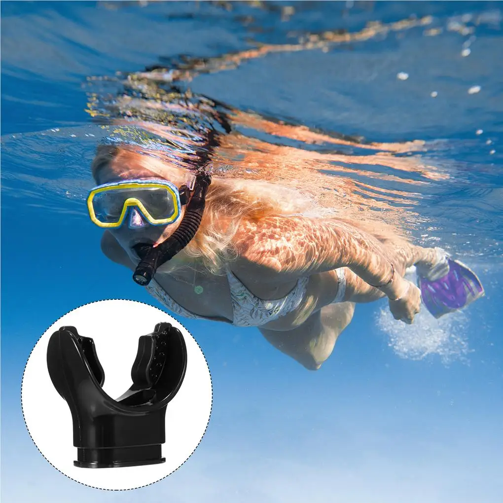 Bocal de silicone mordida boca com pequenos pontos regulador de cilindro de natação mergulho design ergonômico equipamento de respiração