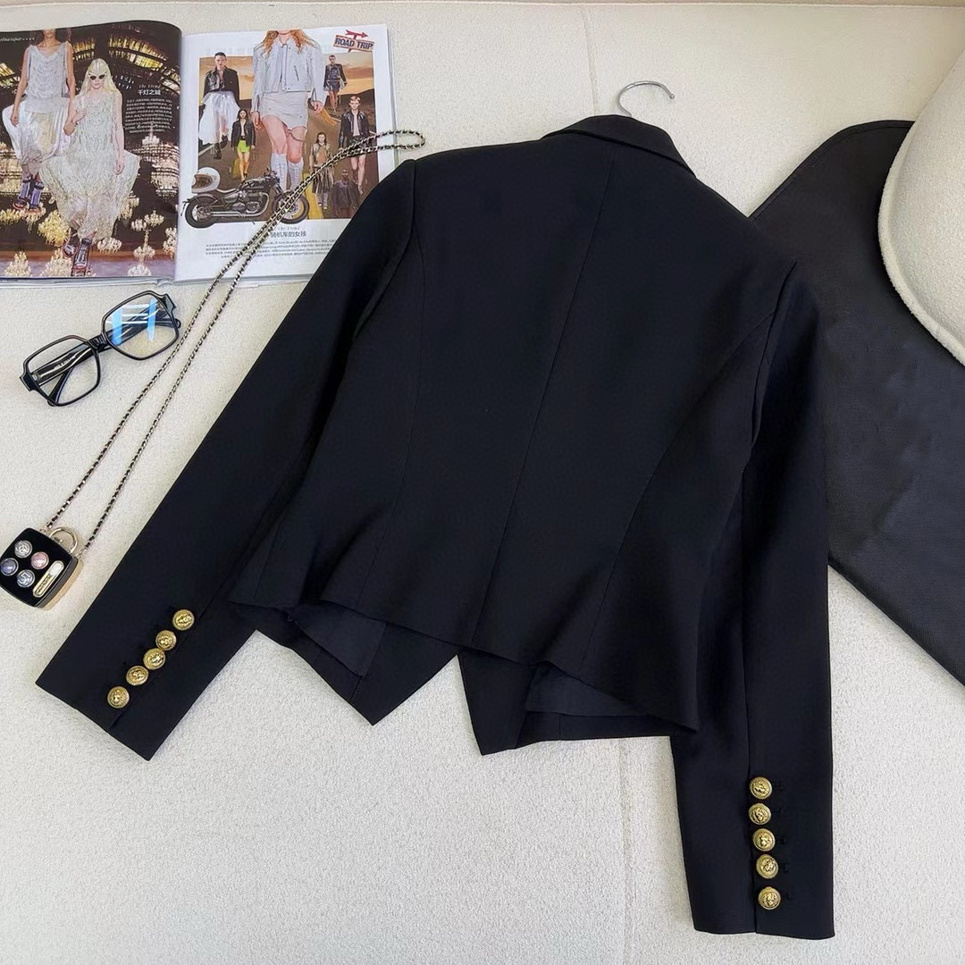 Designerski blazer damski płaszcz z płaszczem odzieży krótki styl wiosenny jesień nowy wydany top