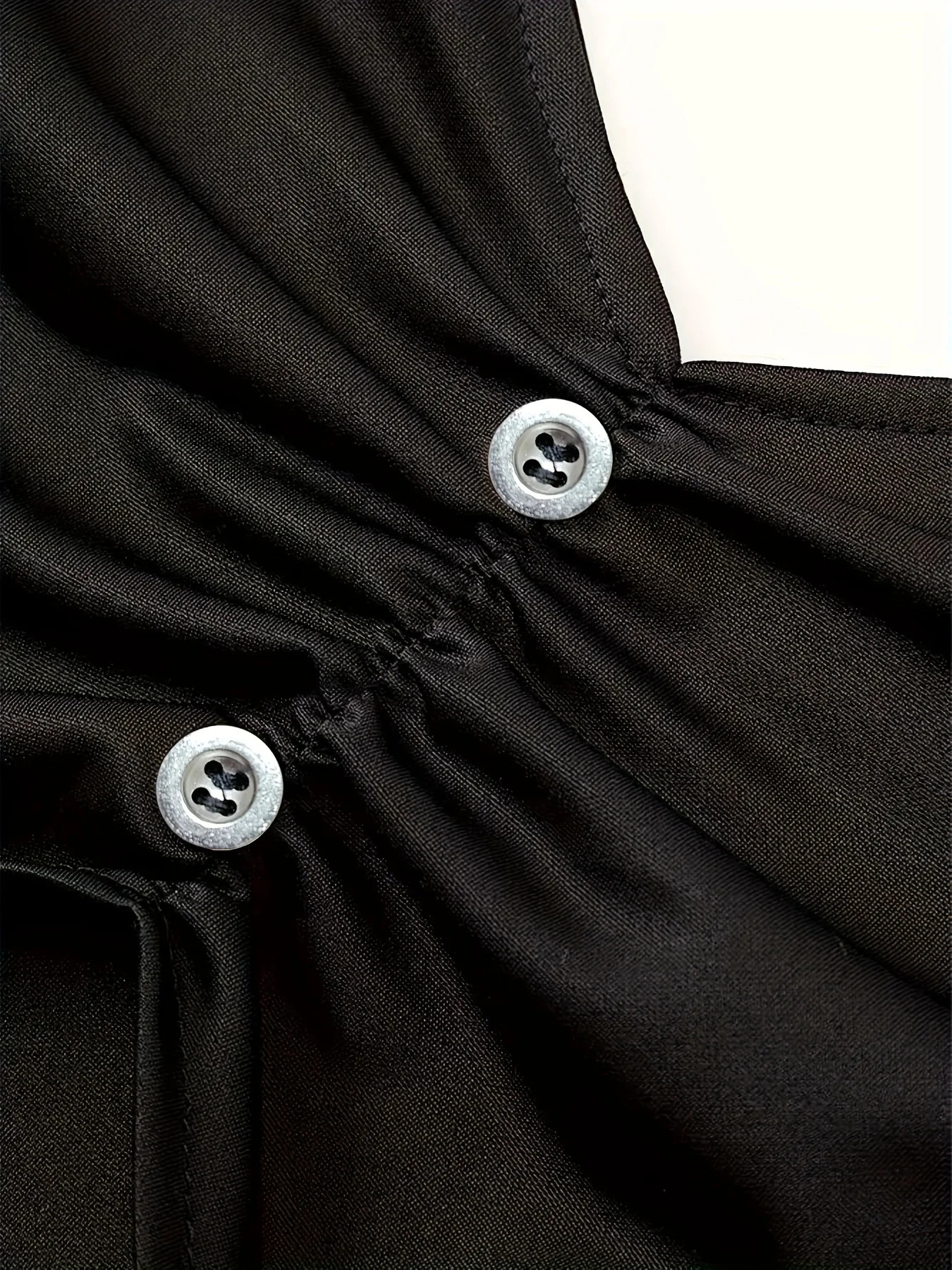 Grande taille automne tenue décontractée femmes lune soleil imprimé contraste maille bouton décor col en V couches Sexy robe noire 240322