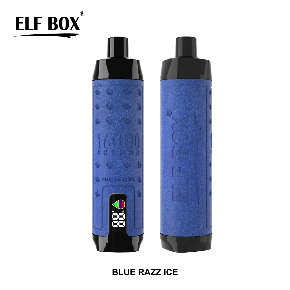 Elf Box Shisha 16000 Rookwolken met LED-display Wegwerp Vape Oplaadbare Mesh Coil E-sigaretten Bar 0% 2% 3% 5% 12 Smaken Vaper vs 15000 15k 12000 12k