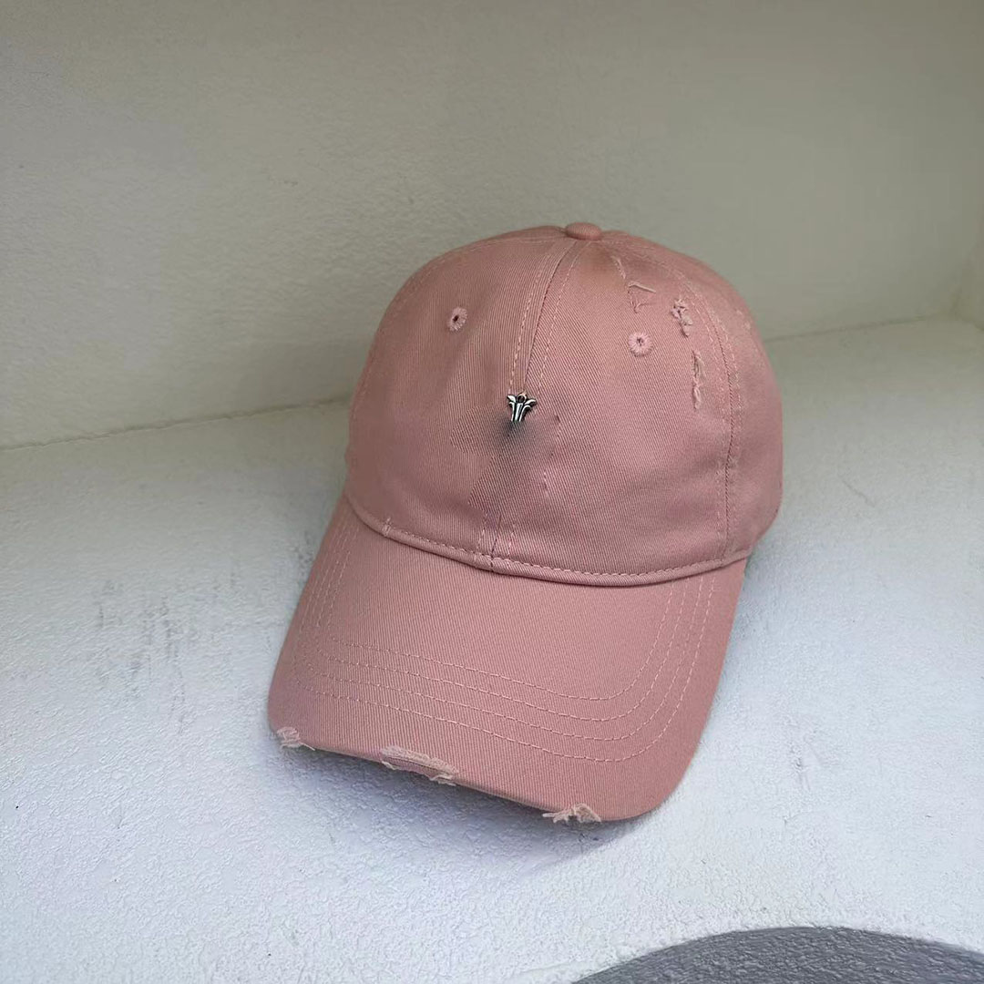 Kadın İlkbahar/Yaz Beyzbol Kapağı Sıkıntılı Şık Snapback Caps Düz renkli kamyoncu şapkaları Vintage Tasarımcı Hat Street Sanatçısı Casquette