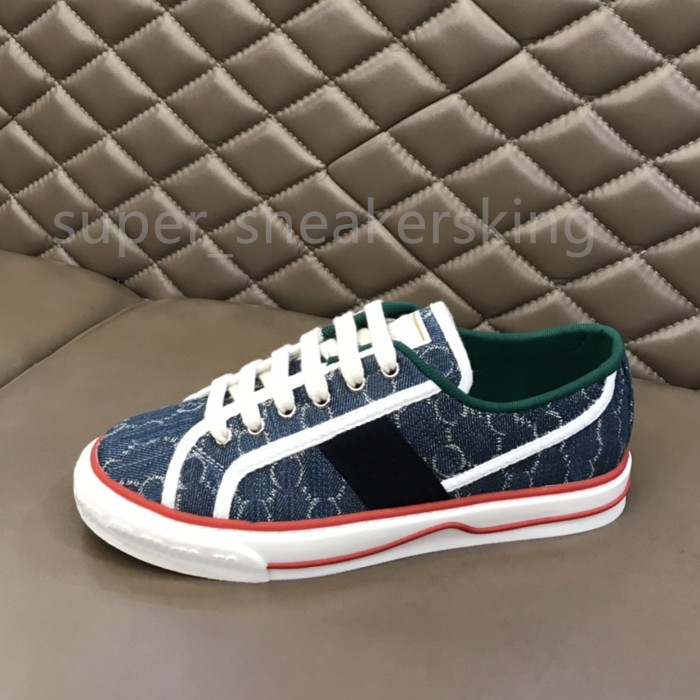 Designers Toile Chaussures Tennis 1977 Baskets Hommes Femmes Baskets beige bleu lavé jacquard denim brodé sneaker vintage avec taille de boîte 35-46