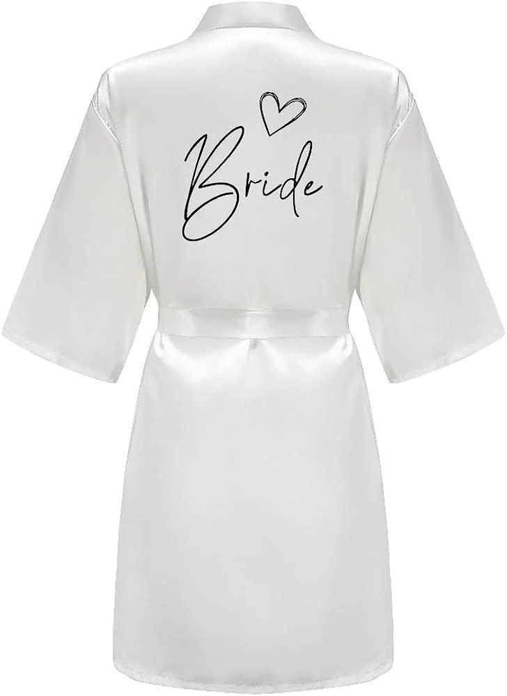 DZ69 Sexy Pyjamas Bride Bridesmaid Wedding Robe Kimono Bathrobe de nuit