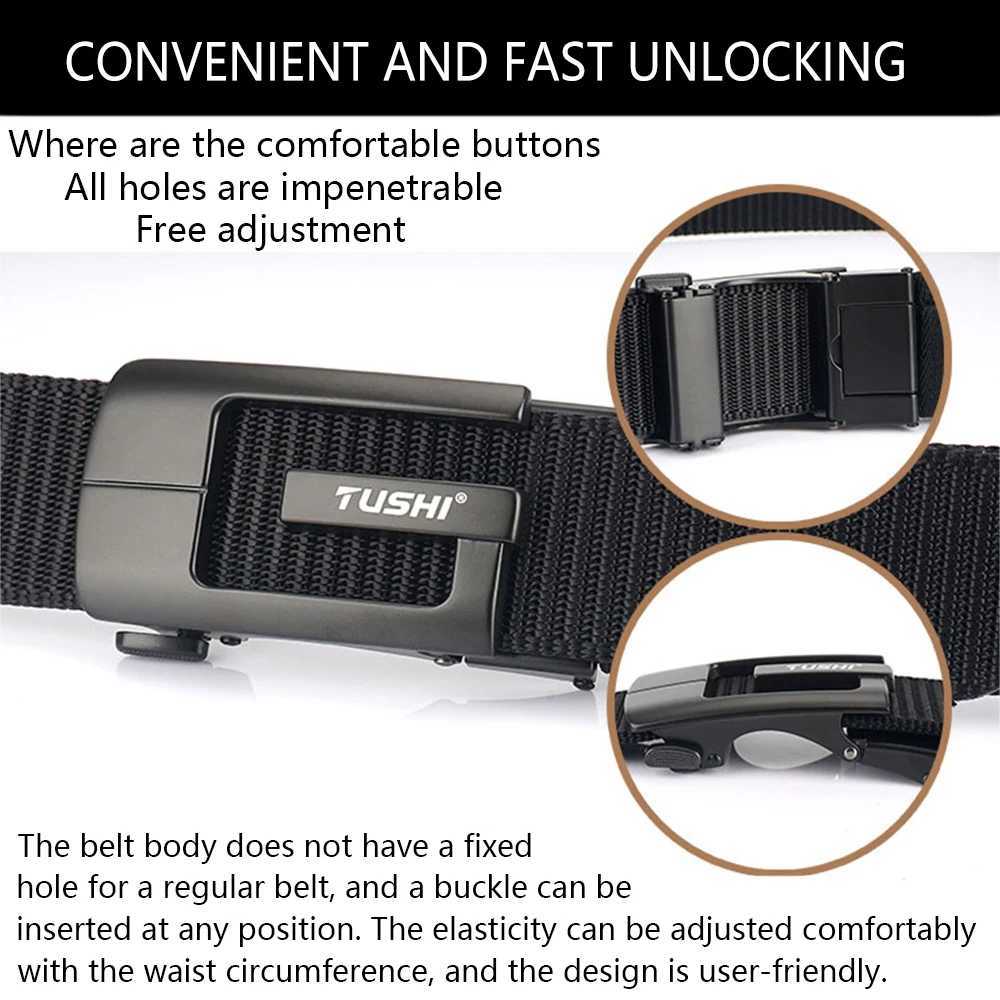 Belts Home>Product Center>TUSHI Mens Luxury Automatic Buckle High Quality Mens Business Work Belt Nylon Casual Belt Sports Quick Drying Belt Q240401