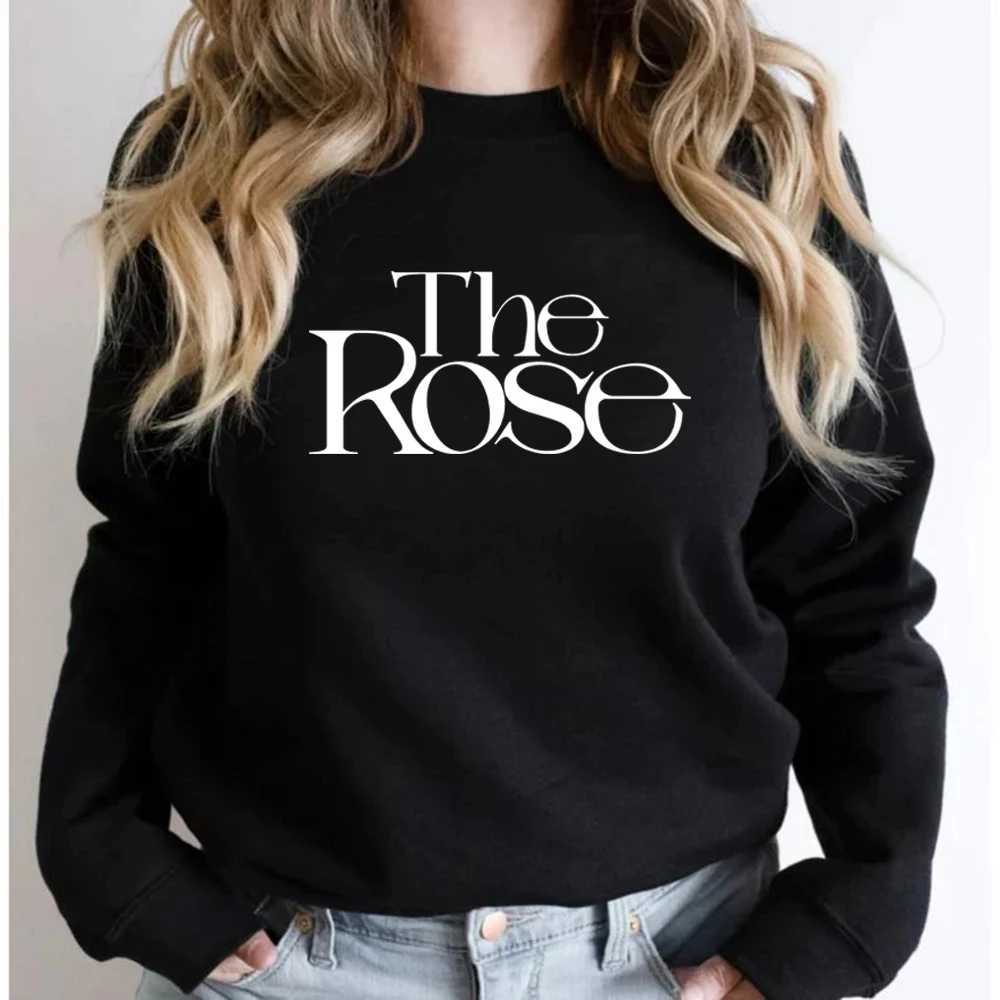 Kvinnors hoodies tröjor rose kpop tröja tillbaka till mig tröja koreansk grupp tröja kvinnor långärmad pullover garphic hoodies streetwear topps 240401
