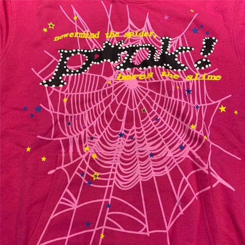 Мужская толстовка с капюшоном в виде паука, фиолетовая Sp5der 555555 2023ss, пуловер для мужчин и женщин Young Thug Spider Web Star Letter