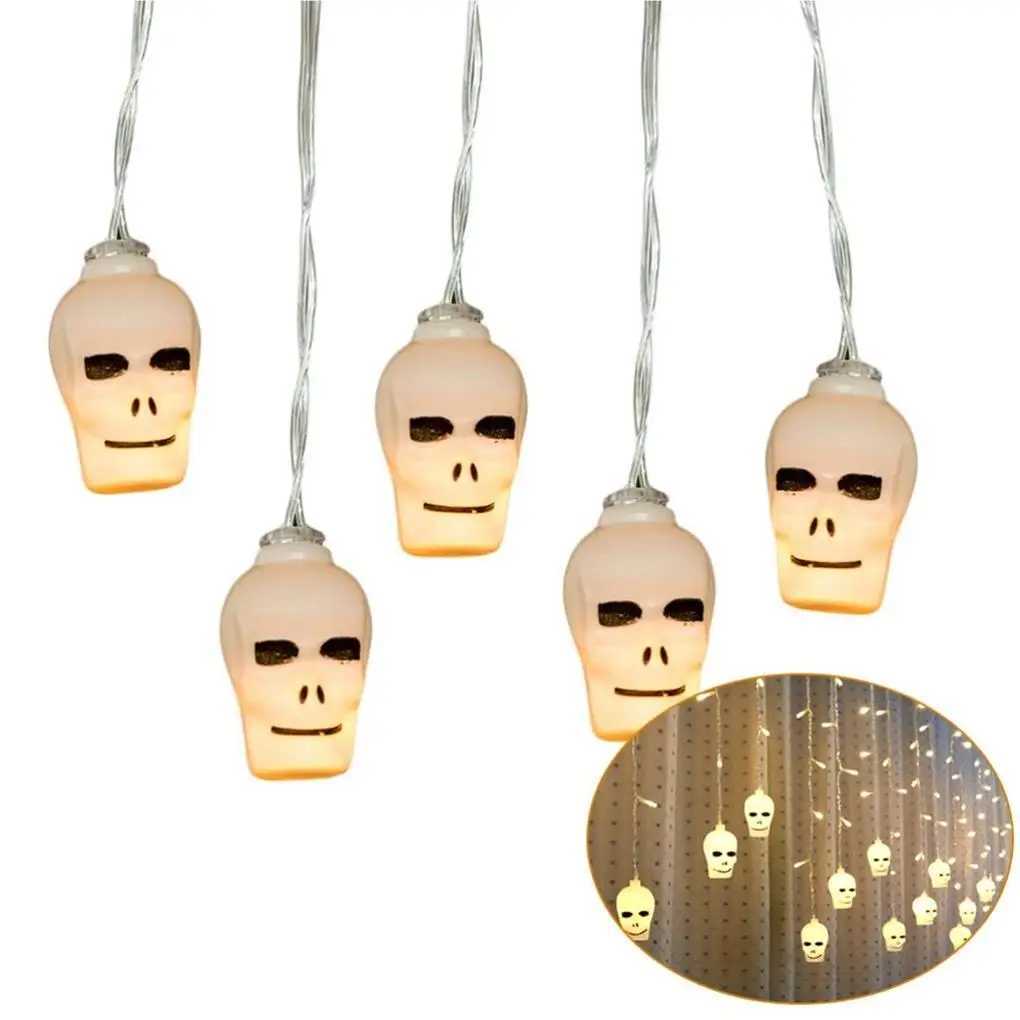 Cordas LED Halloween String Light Decorativo Festival Lanterna de Abóbora DIY Noite Lmaps Festa em Casa Decorações de Presente de Ano Novo YQ240401