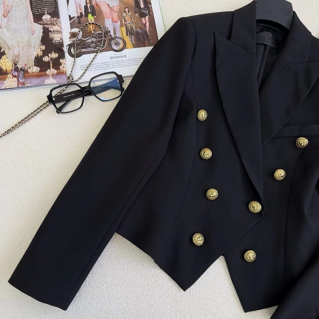 Blazer de styliste pour femme, veste, manteau, vêtements, style court, printemps-automne, nouveau haut publié