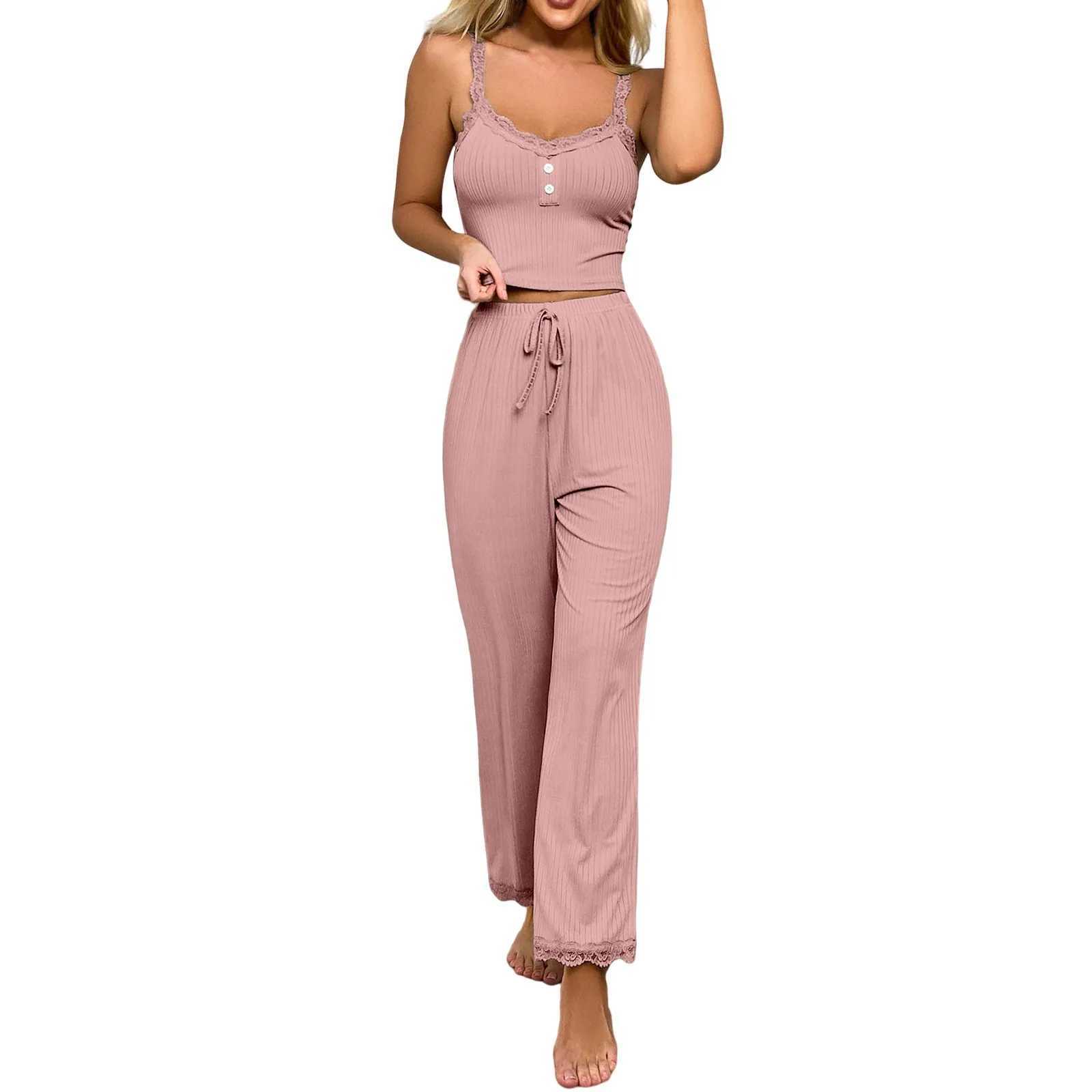 Pyjamas sexy pour femmes pyjamas en dentelle gilet