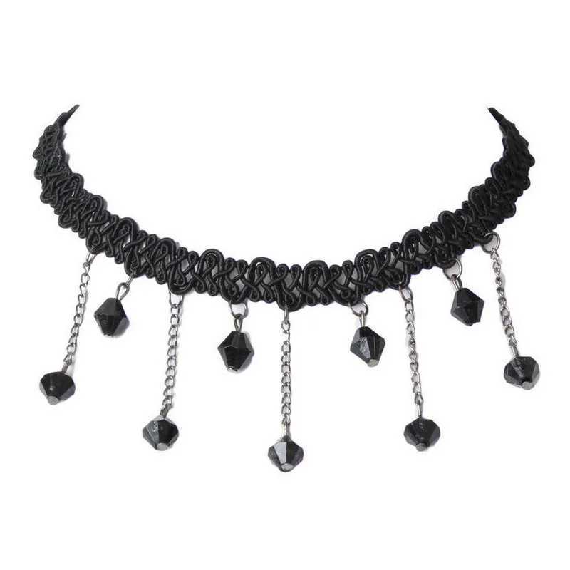 Pendentif Colliers Sautoirs pour les fêtes Perles Arc Fleurs Couronne Circulaire Perle Glands Gothique Sexy Dentelle Dentelle Femmes Colliers Cou Bijoux Fille Cadeau 240330