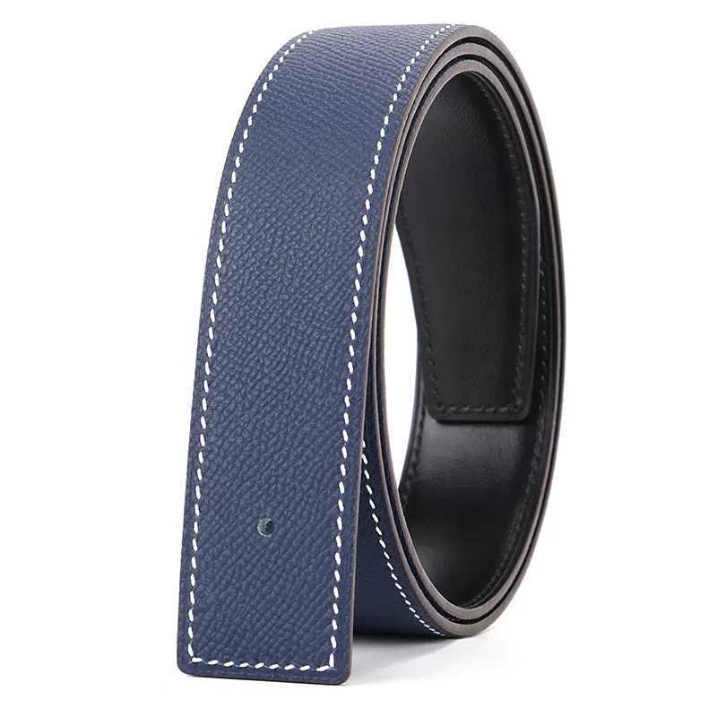 Belts 3.2CM 3.8cm wide palm leather belt suitable for luxury H-buckle Togo top layer Kaufsky gold genuine Kaufsky gold belt Q240401