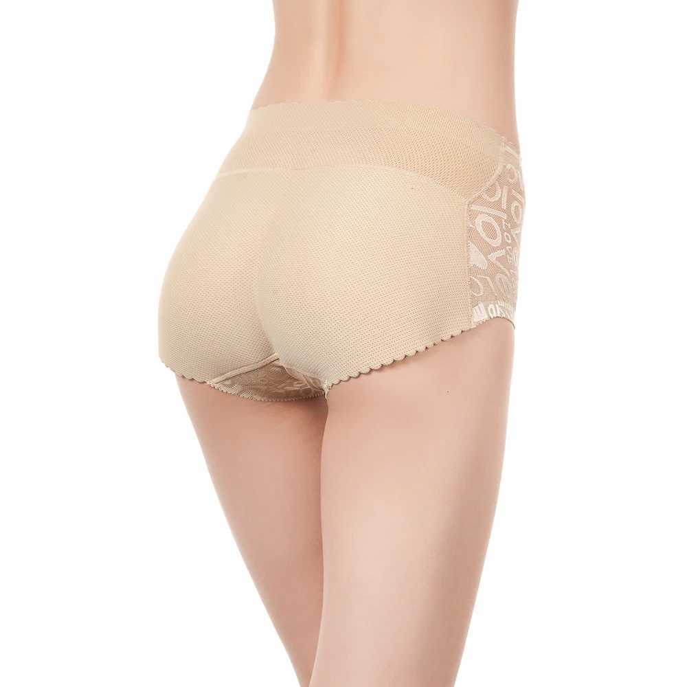 Breast Pad Women Padded Butt Panty Fake Pad Hip Panty High Waist Thick Briefs Push Up Buttocks Pants One Piece Seamless Underwear Panty 240330