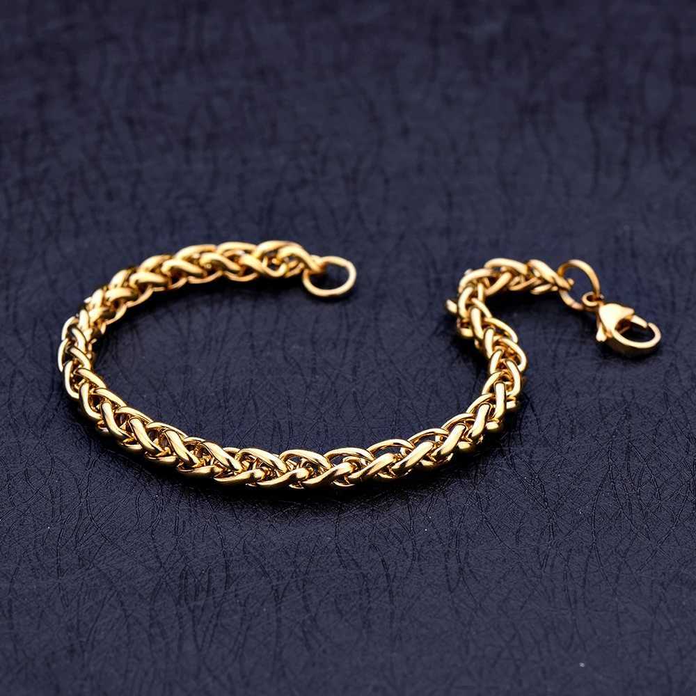 Catena 2020 Nuovo acciaio inossidabile Golden Dragon Bone Bracciale a catena Gioielli di moda Uomo e donna Matrimonio Compleanno Festa Regalo 4/5 / 6MM Q240401