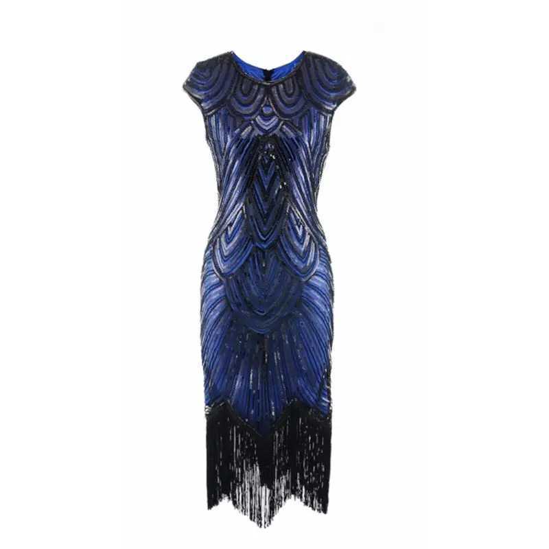 Urban Sexy Dresses Vintage 1920s Sequin Fringe Charleston Dress Great Gatsby Women Evening Party Shining Bling Tassel New yq240330