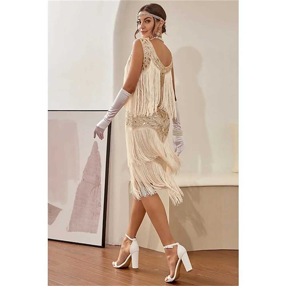 Urban Sexy Dresses Vintage 20s 1920s Dress Outfits The Great Gatsby Womes Sequins Tassel Fringe Evening yq240330