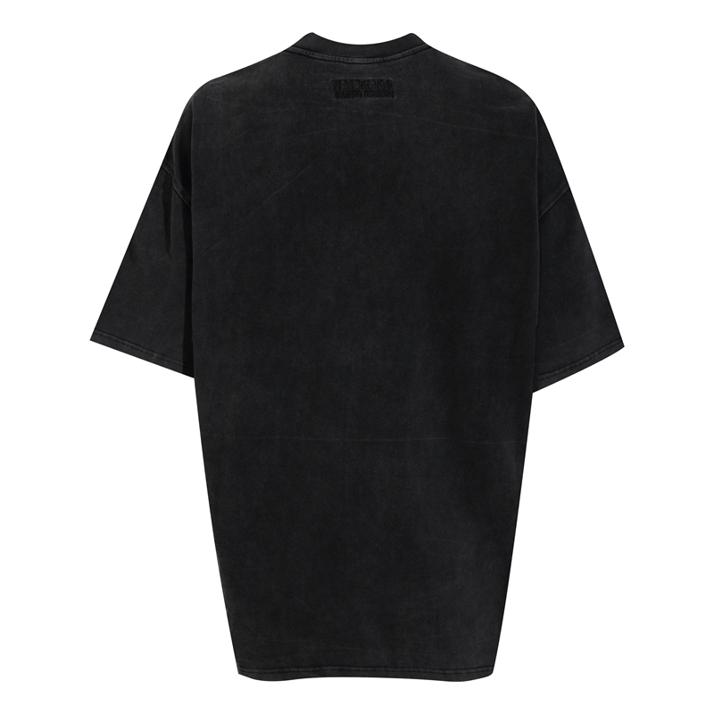 レタープリントTシャツの男性女性ティーヴィンテージTシャツブラックホワイト