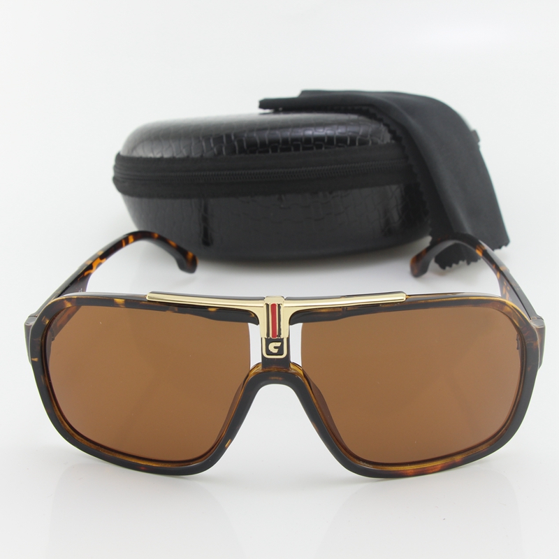 Heren Dames Designer Zonnebril Voor Vrouwen Zonnebril Vierkant Luipaard Frame Bruin 65mm Lens Mode Glas Brillen Retro Unisex Met Doos