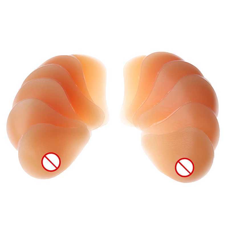 Cuscinetto il seno in silicone Seno falso Protesi seno finto falso Cuscinetto in gel di silicone super morbido Supporta la spirale artificiale le donne 240330