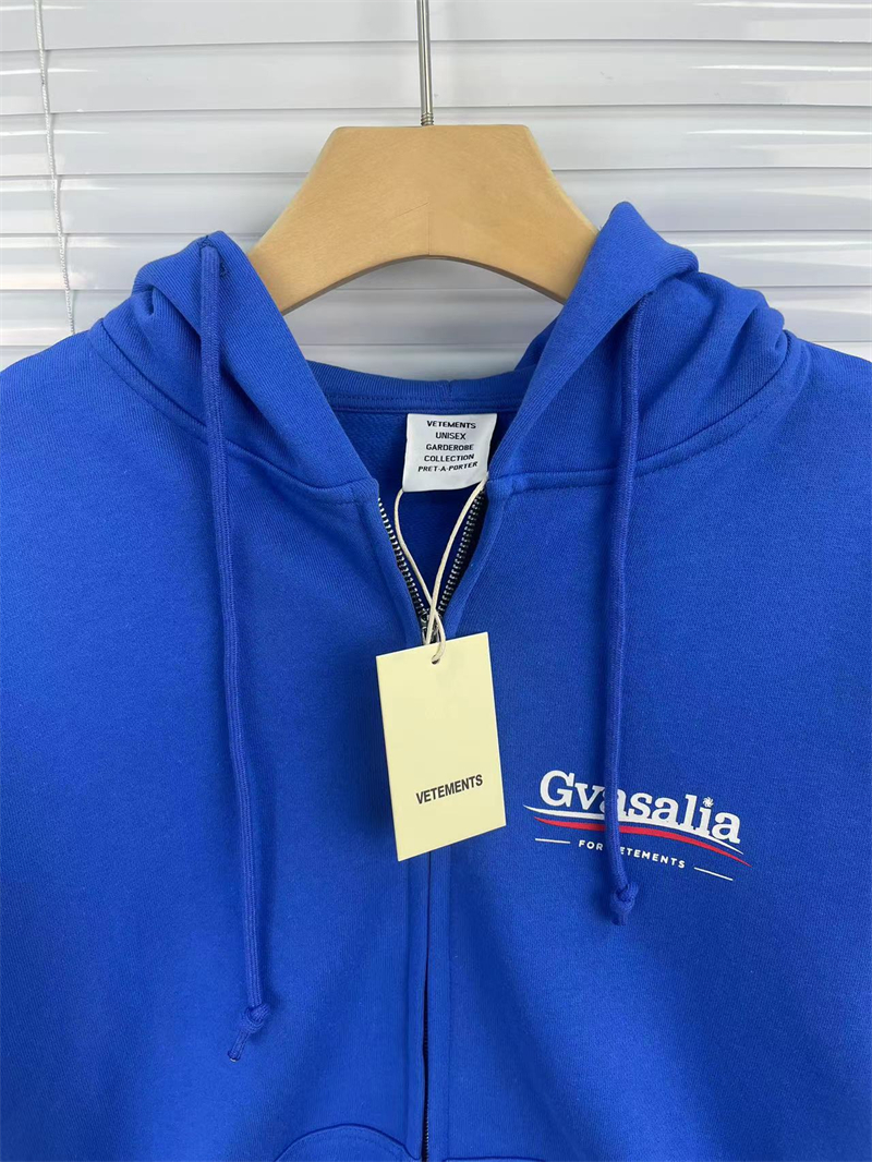 Con cappuccio di oversize casual maschere con cerniera con cerniera con cerniera con cerniera blu 2024SS