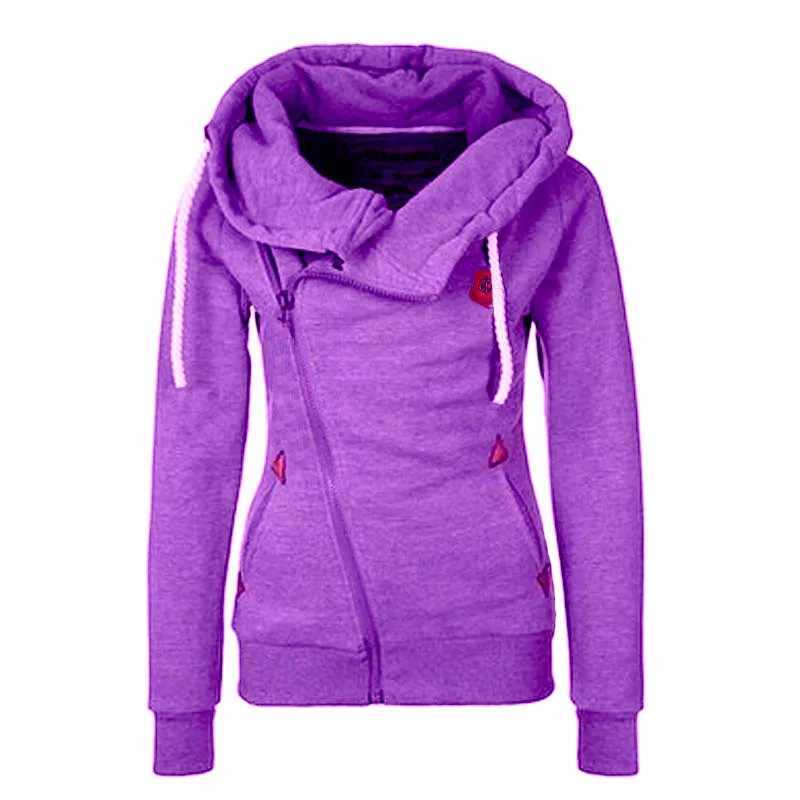 Damen-Kapuzenpullover, Sweatshirts, 2022, warme Mode, Damen-Kapuzenpullover, asymmetrischer seitlicher Reißverschluss, Kordelzug, schlanke Langarm-Sweatshirt-Jacke, Top-Mantel, weibliches Sweatshirt 240401