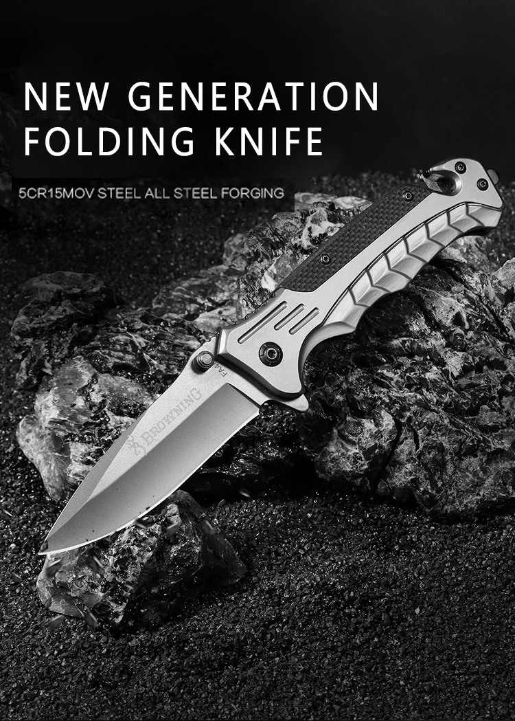 FA46 Folding Knife 58hrc Steel Handle Camping Hunting Pocket Knife Outdoor Survival Knives Kök Knivar Knivar Jackknife