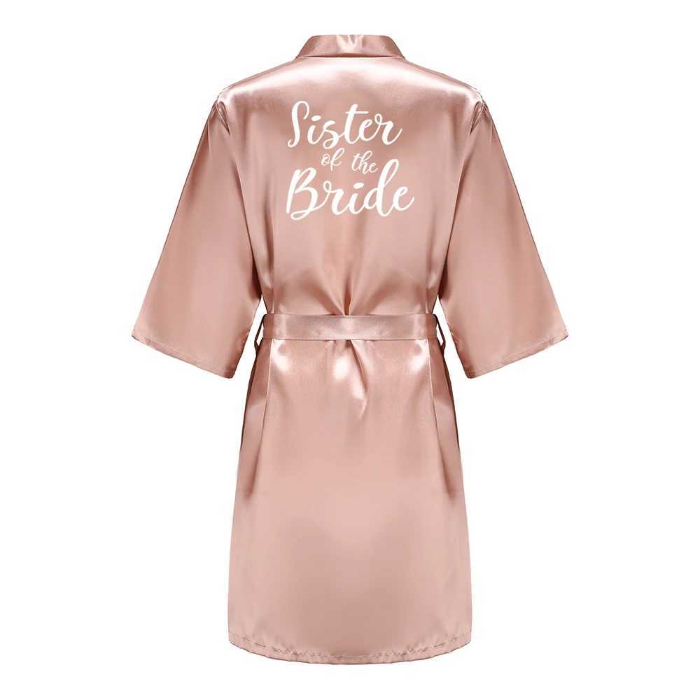 F9i8 Sexy Pyjamas Mariage Bride Bridesmaid Robes pour femmes Cadeaux de fête nuptiale Team Vobe robe de robe en satin Vêtements de sommeil Kimono Sexy Summer Bathrobe 2404101