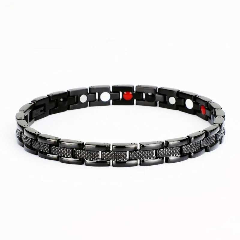 Ketting 2021 Premier Sieraden Fabriek Roestvrij Staal Paar Gezondheid Magneet Germanium Schakelarmband Q240401