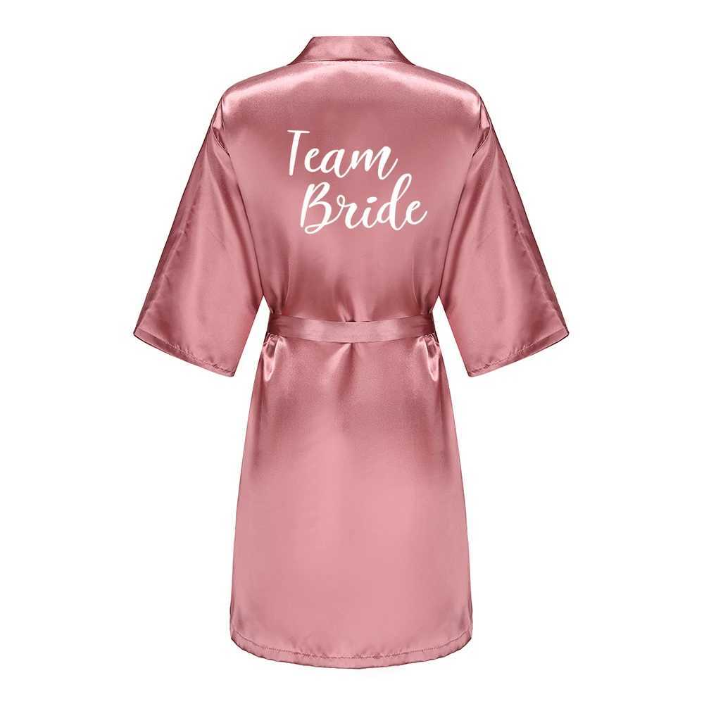 NR19 Sexy Pyjamas Wedding Bride Bridesmaid Robe Dressing Gown Sexy Women Bathrobe Nightgown Short Sleepwear Casual Flower Kimono Geisha M L XL 2404101