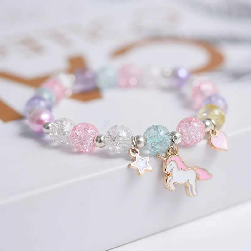 Chain Strawberry Cherry Popcorn Beads Friendship Armband Pumpkin Glaspärlor Girl Halloween Jewelry Accessories Q240401