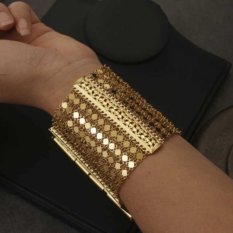 Цепочка Роскошный позолоченный браслет Израильские модные украшения женские медные браслеты ручной работы свадебные аксессуары для невесты Q240401