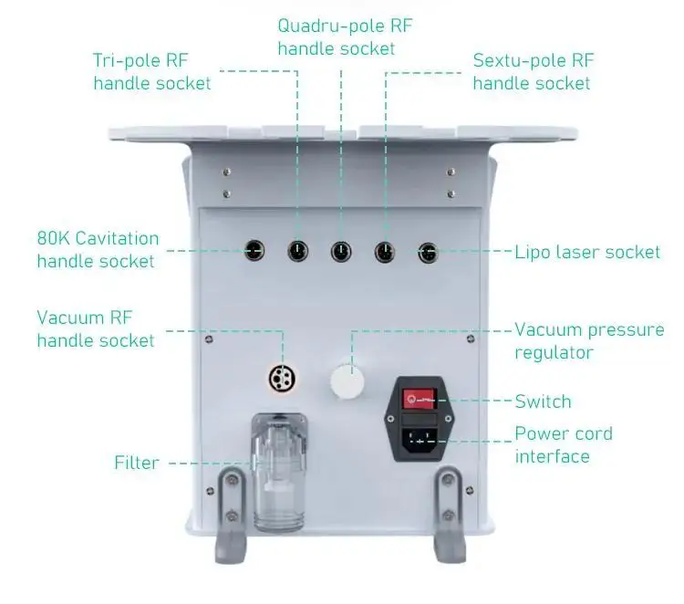 초음파 80K 캐비테이션 머신 장치 얼굴 리프트 지방 화상 진공 진공 RF 슬리밍 마사지 장비