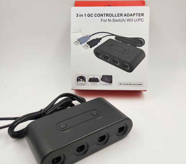 Controlador de jogo GC Handle to Switch Converter 3 em 1 GC/wiiu/pc/switch Adaptador NGC Caixa de conversão